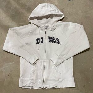 Chanpion White University Of Northern Iowa Zip-Up Hoodie